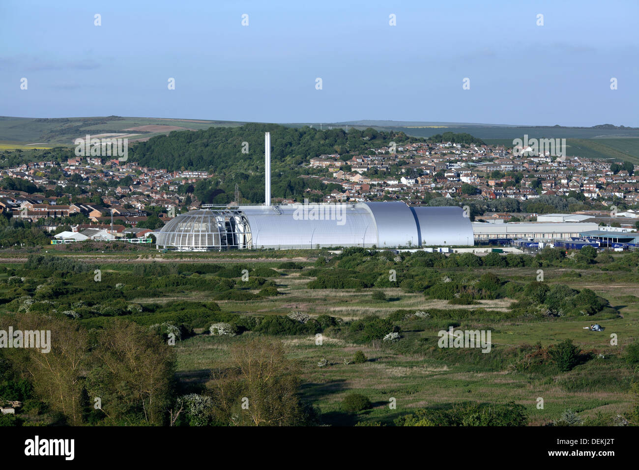Verbrennungsanlage, North Quay, Newhaven, East Sussex zu verweigern. Offiziell bekannt als der Verwertungsanlage Newhaven Energie. Stockfoto
