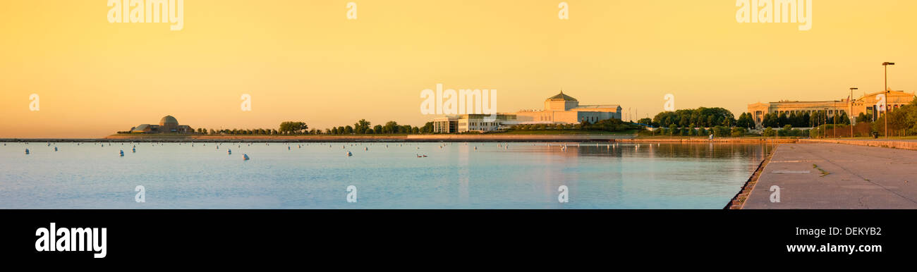 Panoramablick über Chicago Lakefront, Chicago, Minnesota, Vereinigte Staaten von Amerika Stockfoto
