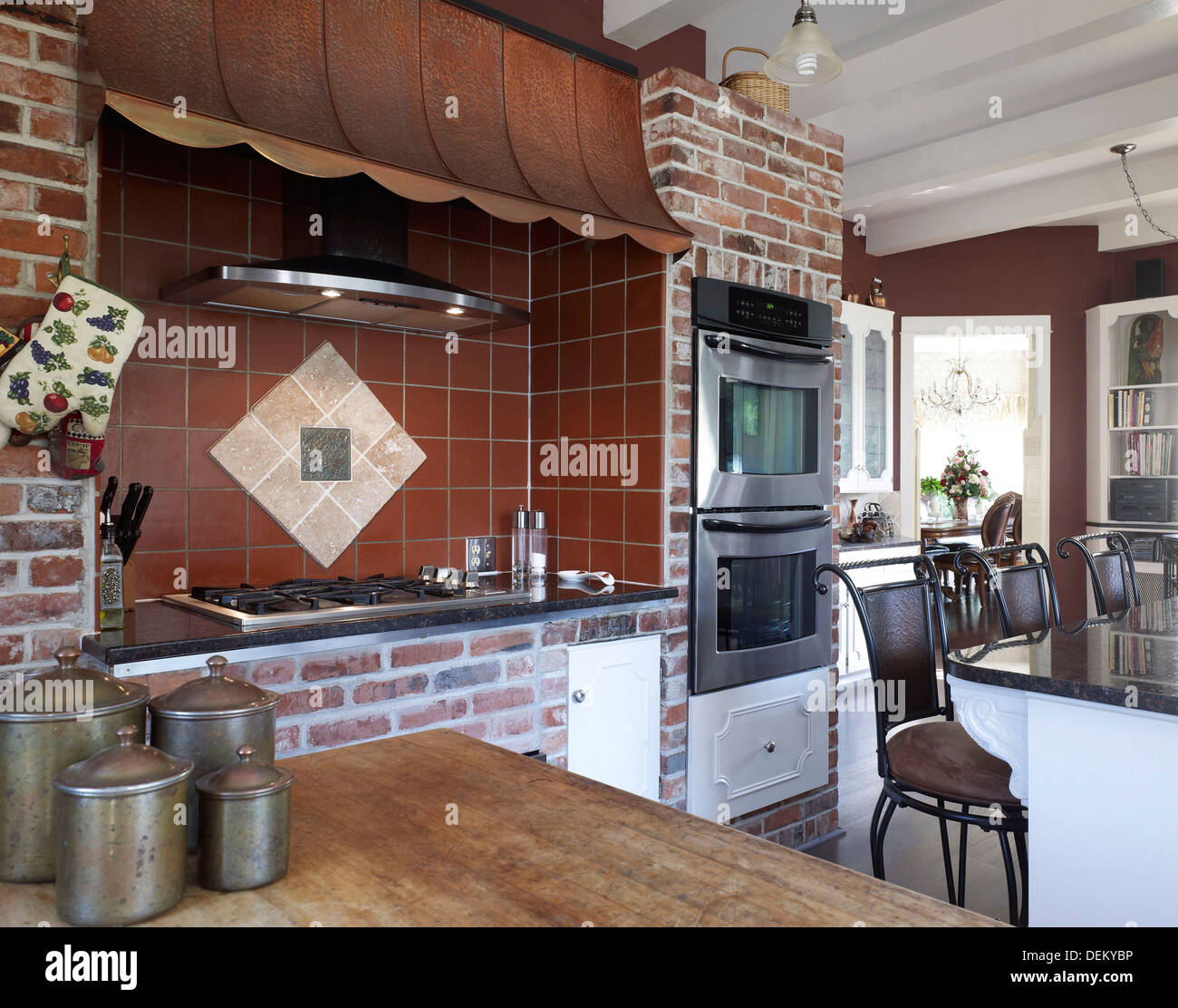 Mauer in Küche Stockfoto