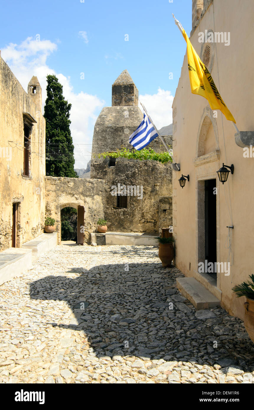 Senken Sie (Kato) Kloster des Heiligen Johannes der Täufer - Preveli, Kreta, Griechenland Stockfoto