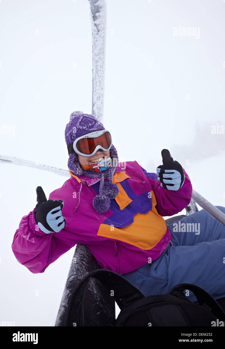Skifahrer-Portrait Stockfoto