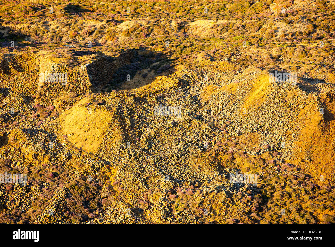 Einer verlassenen Zinnmine in Porthtowan an der Küste von North Cornish, UK. Stockfoto