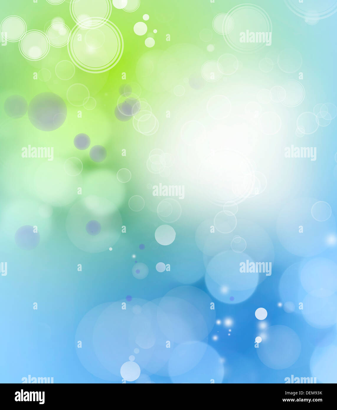 Kreise abstrakt blau grün Hintergrund Stockfoto