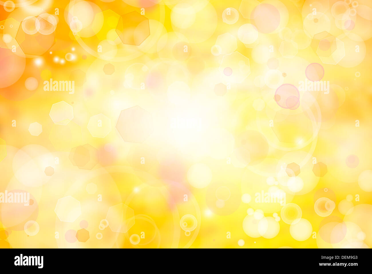 Kreise abstrakt gelb Hintergrund Stockfoto