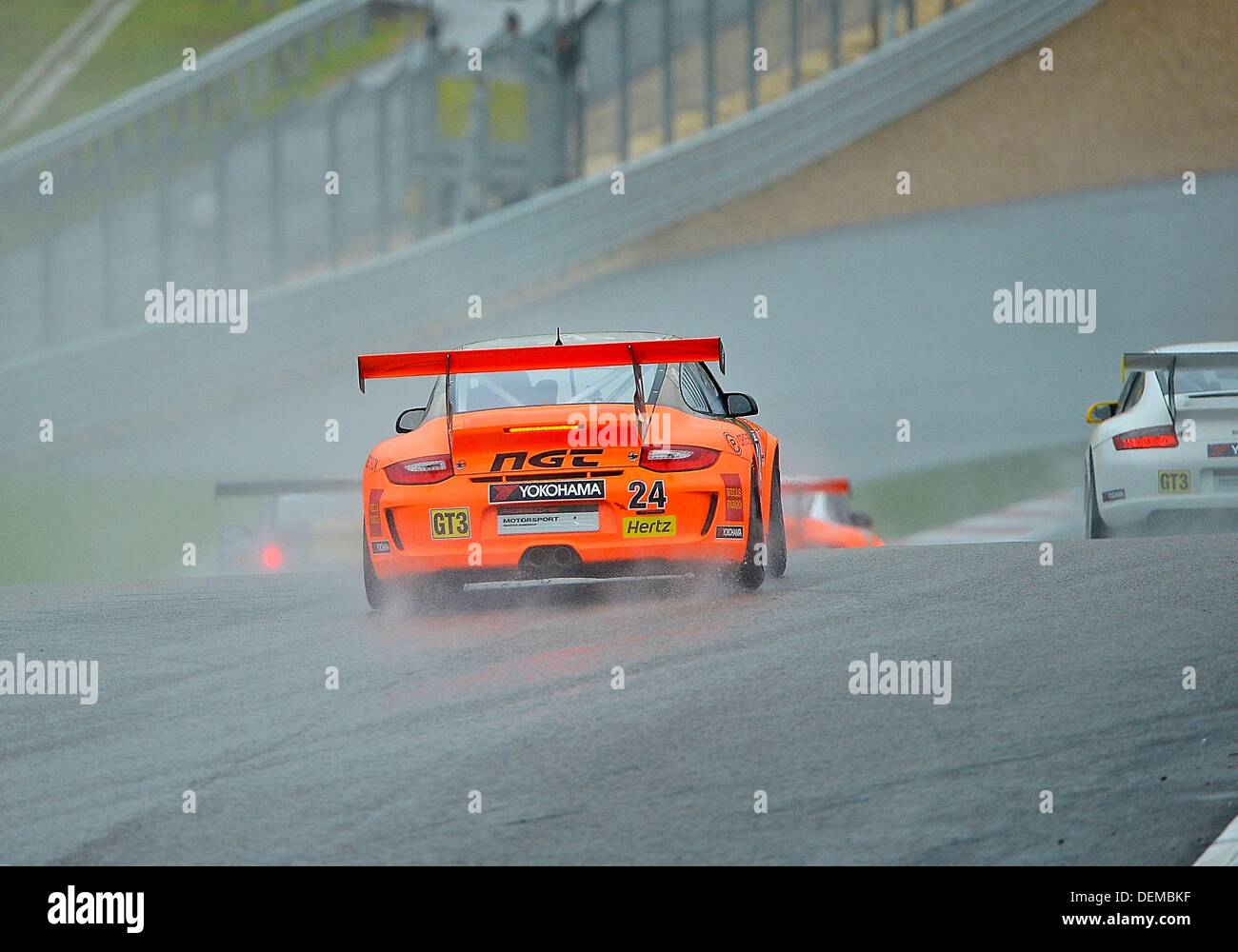 Austin, TX, USA. 20. September 2013. 20. September 2013. Mark Llano / Wellington, FL NGT Motorsport fahren Porsche 997 2012 während der IMSA GT3 Cup Challenge Rennen 1 am International Sports Car Wochenende, Circuit of the Americas in Austin, TX. Bildnachweis: Csm/Alamy Live-Nachrichten Stockfoto