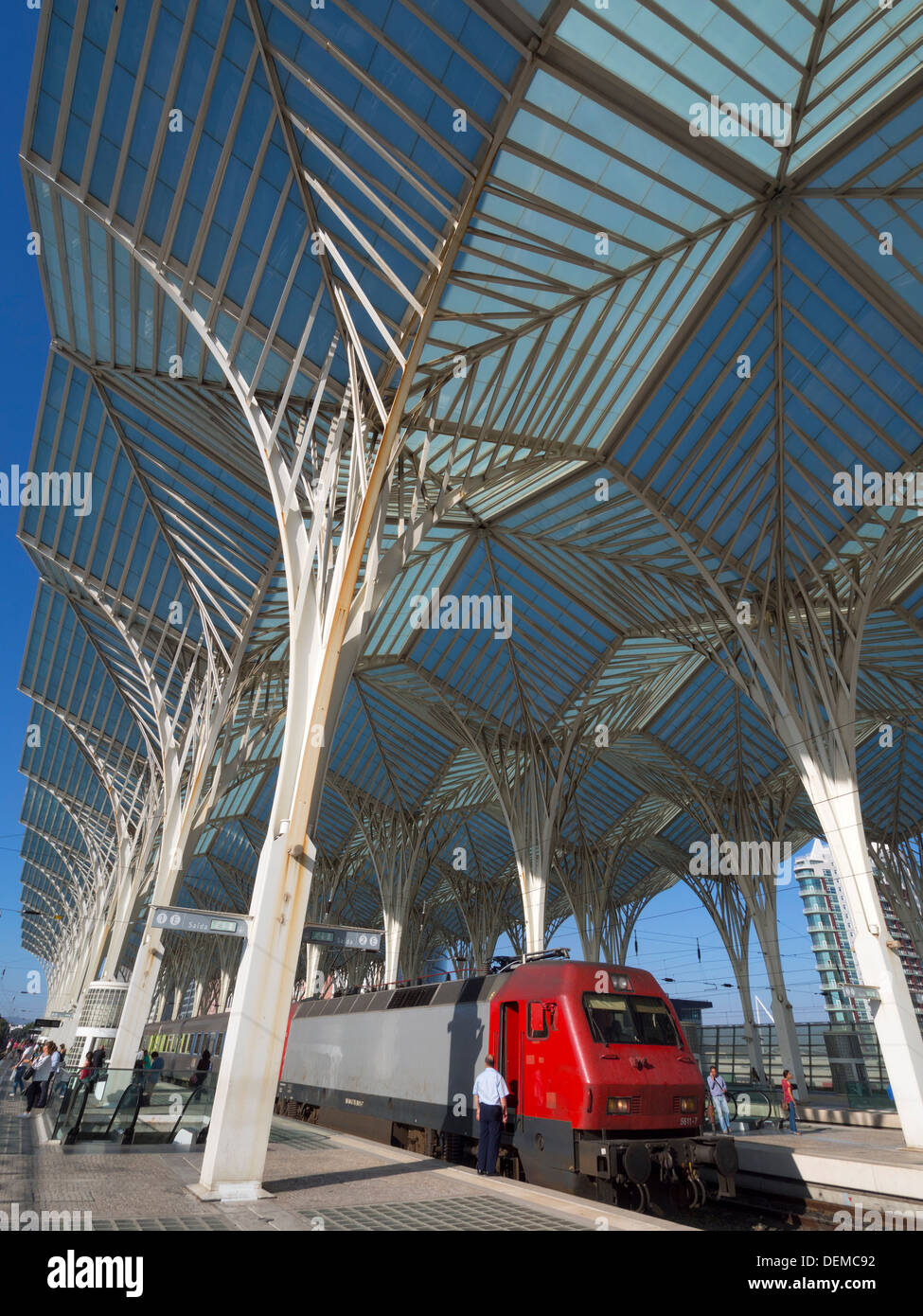 Gare Oriente Bahnhof vom Architekten Santiago Calatrava, Lissabon, Portugal, Europa Stockfoto