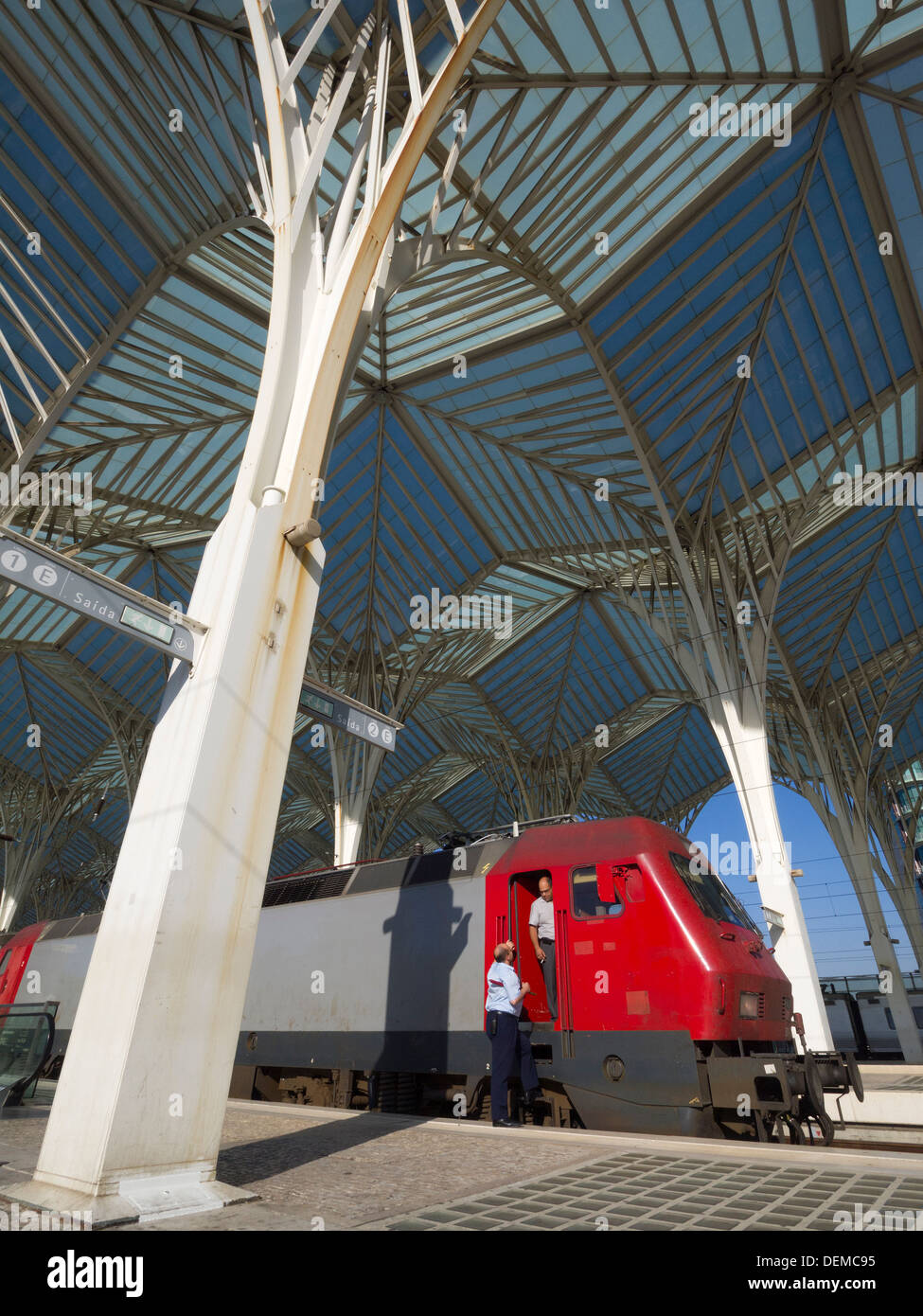 Gare Oriente Bahnhof vom Architekten Santiago Calatrava, Lissabon, Portugal, Europa Stockfoto