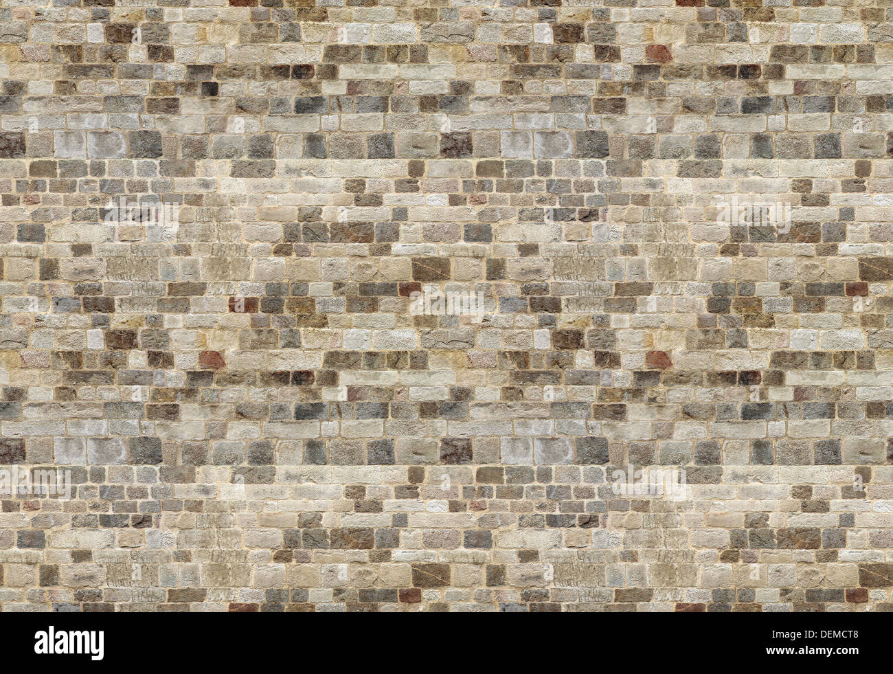 Alte Steinmauer als nahtlose Hintergrund Stockfoto