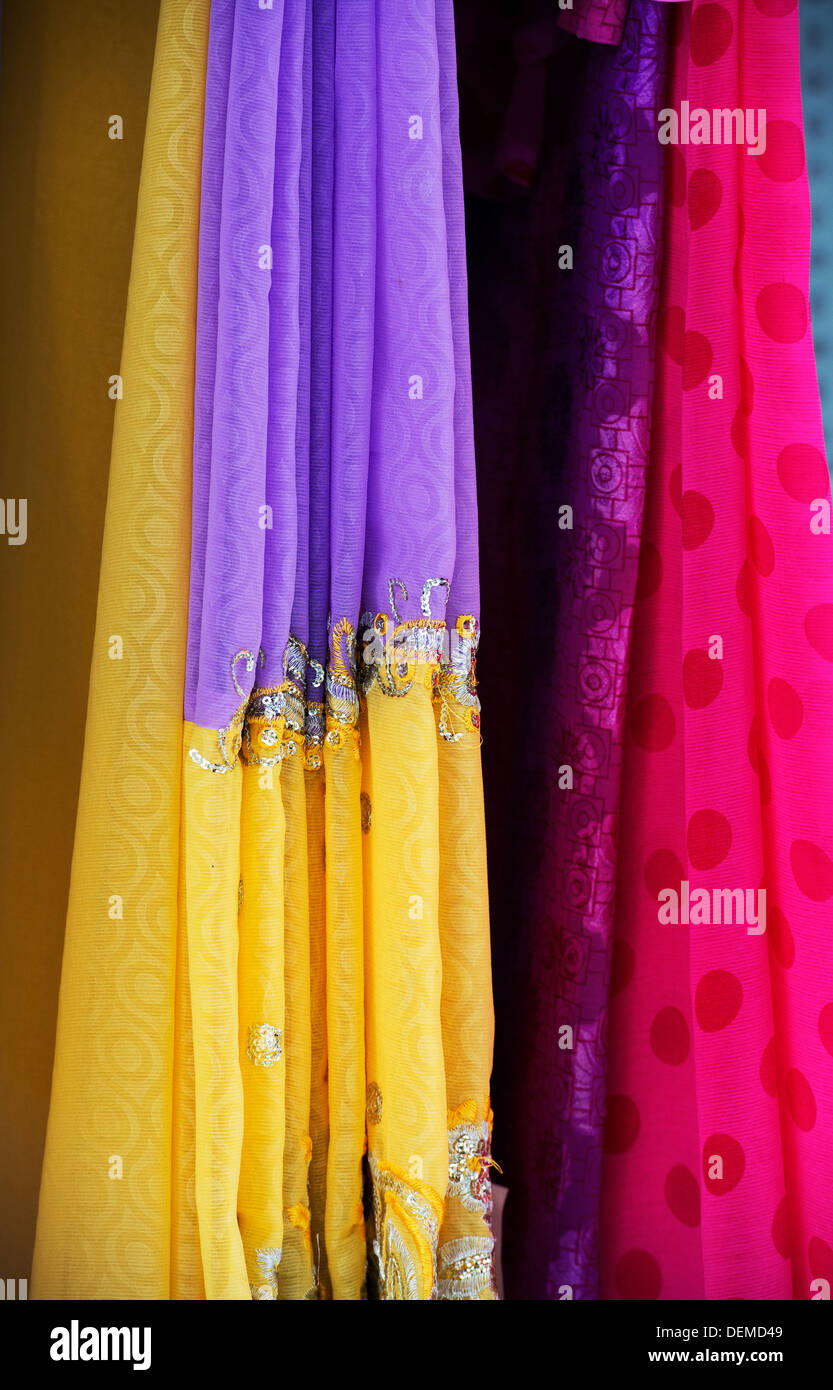 Bunte indische Kleider abstrakt. Indien Stockfoto