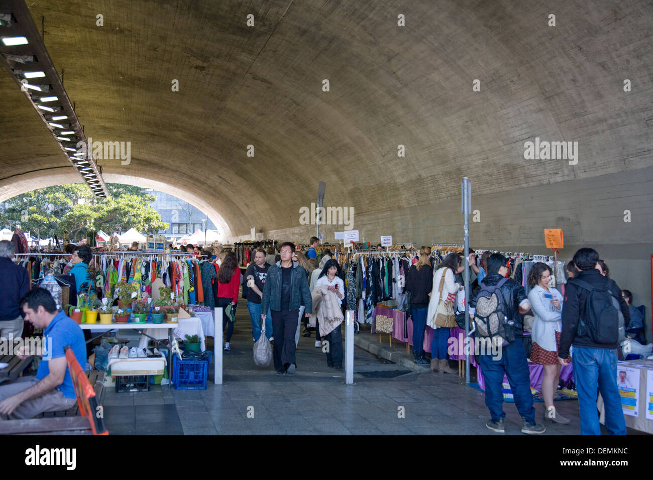 Kirribilli Märkte statt an zwei Tagen pro Monat verkaufen eine Palette von Kunst, Handwerk, Kleidung und allgemeine waren, Sydney, Australien Stockfoto