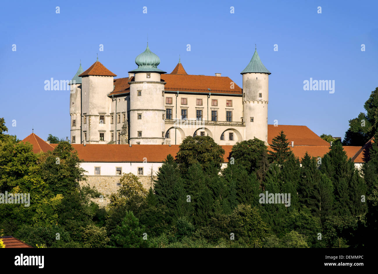 Alte Renaissance-Schloss in Wiśnicz, Polen Stockfoto