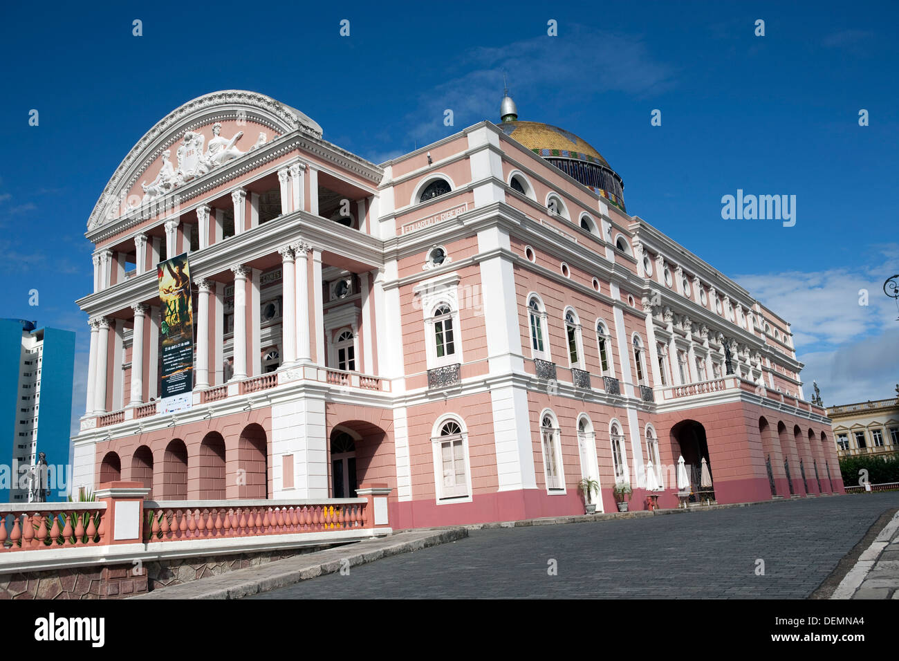 Das Amazonas-Theater ist ein Opernhaus. Es wurde am 31. Dezember 1896 eröffnet. Es wurde vier Mal restauriert. Stockfoto