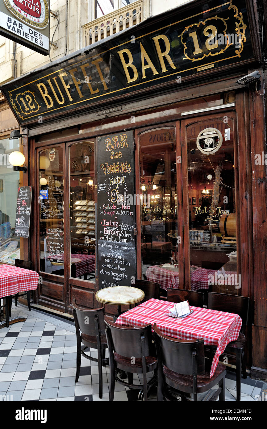 Panorama Passage, Paris, Frankreich. Stockfoto