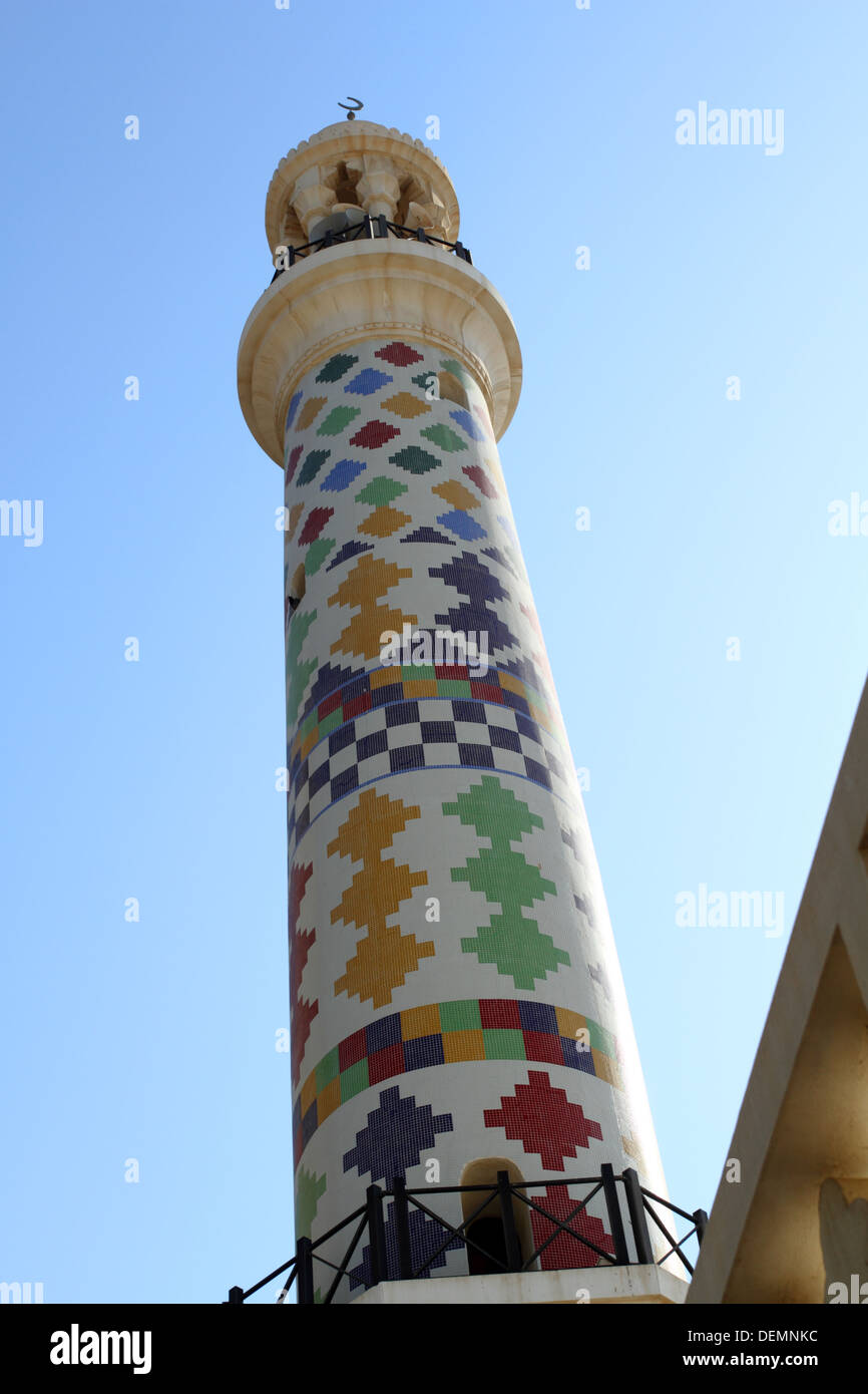 Minarett der Al Fadhel oder Freitagsmoschee, Manama, Königreich von Bahrain Stockfoto