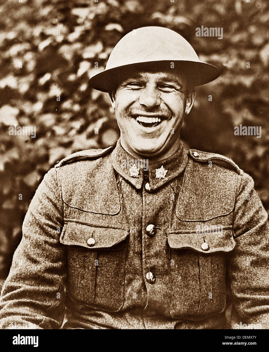 Ein kanadischer Soldat während WW1 Stockfoto