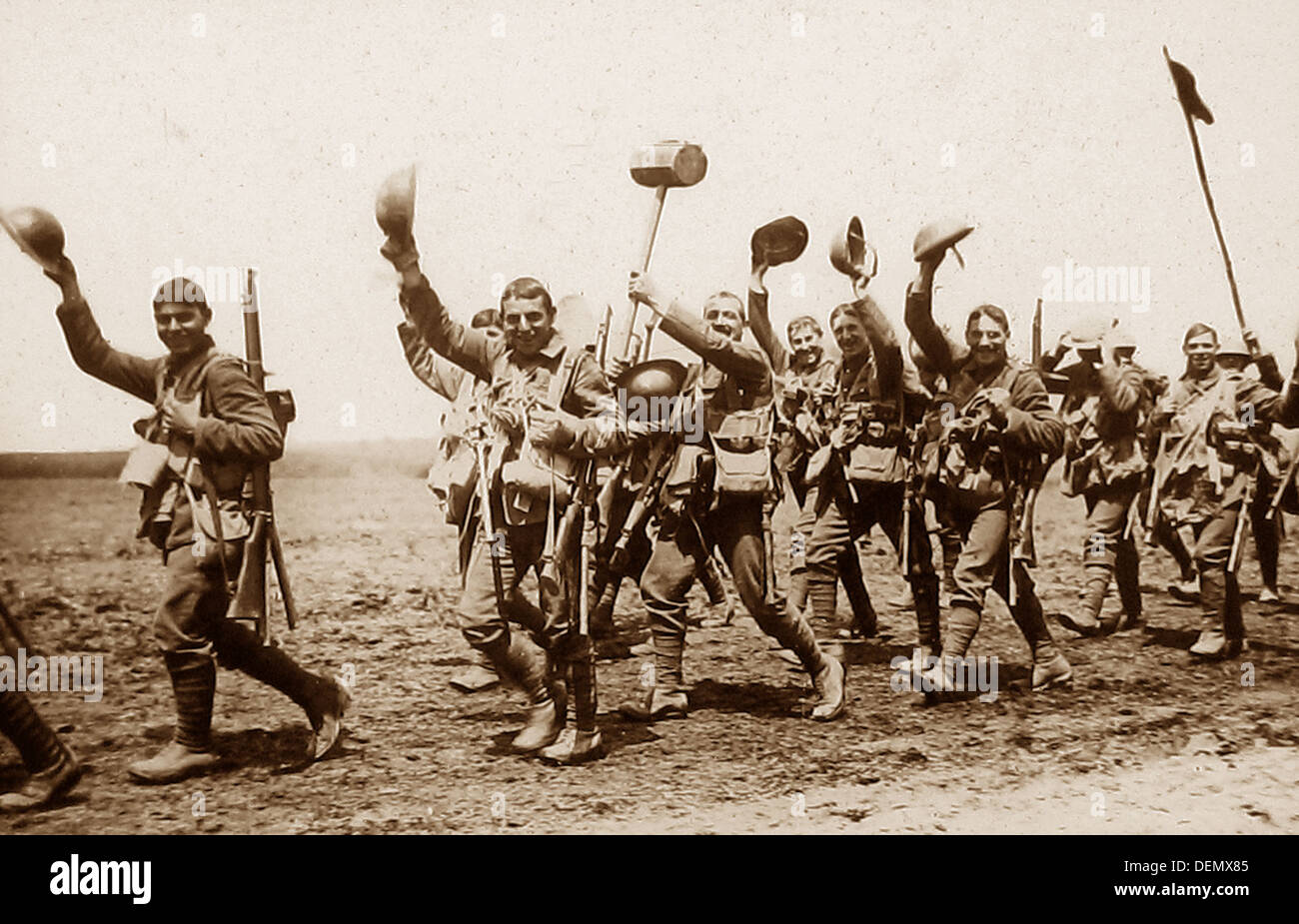 Britische Soldaten während WW1 Stockfoto