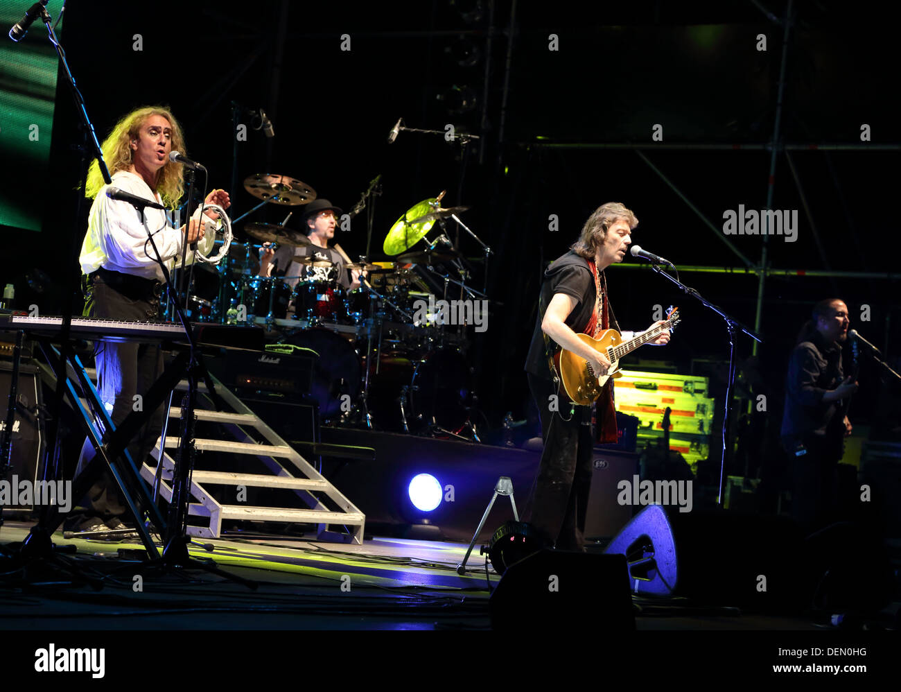 Steve Hackett, ex-Genesis-Gitarrist bei Gru Dorf, Turin, am 22. Juli 2013 Stockfoto