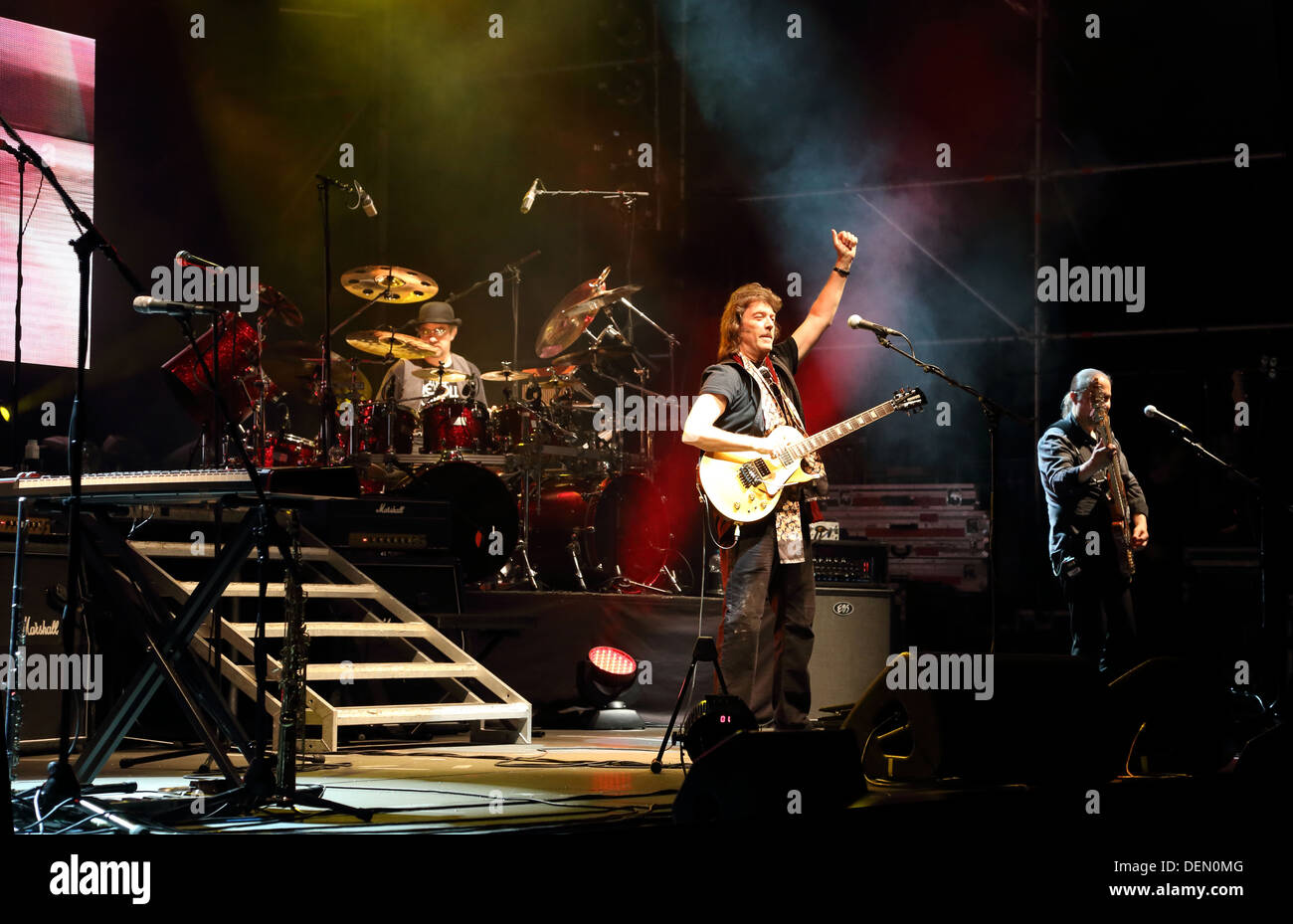 Steve Hackett, ex-Genesis-Gitarrist bei Gru Dorf, Turin, am 22. Juli 2013 Stockfoto