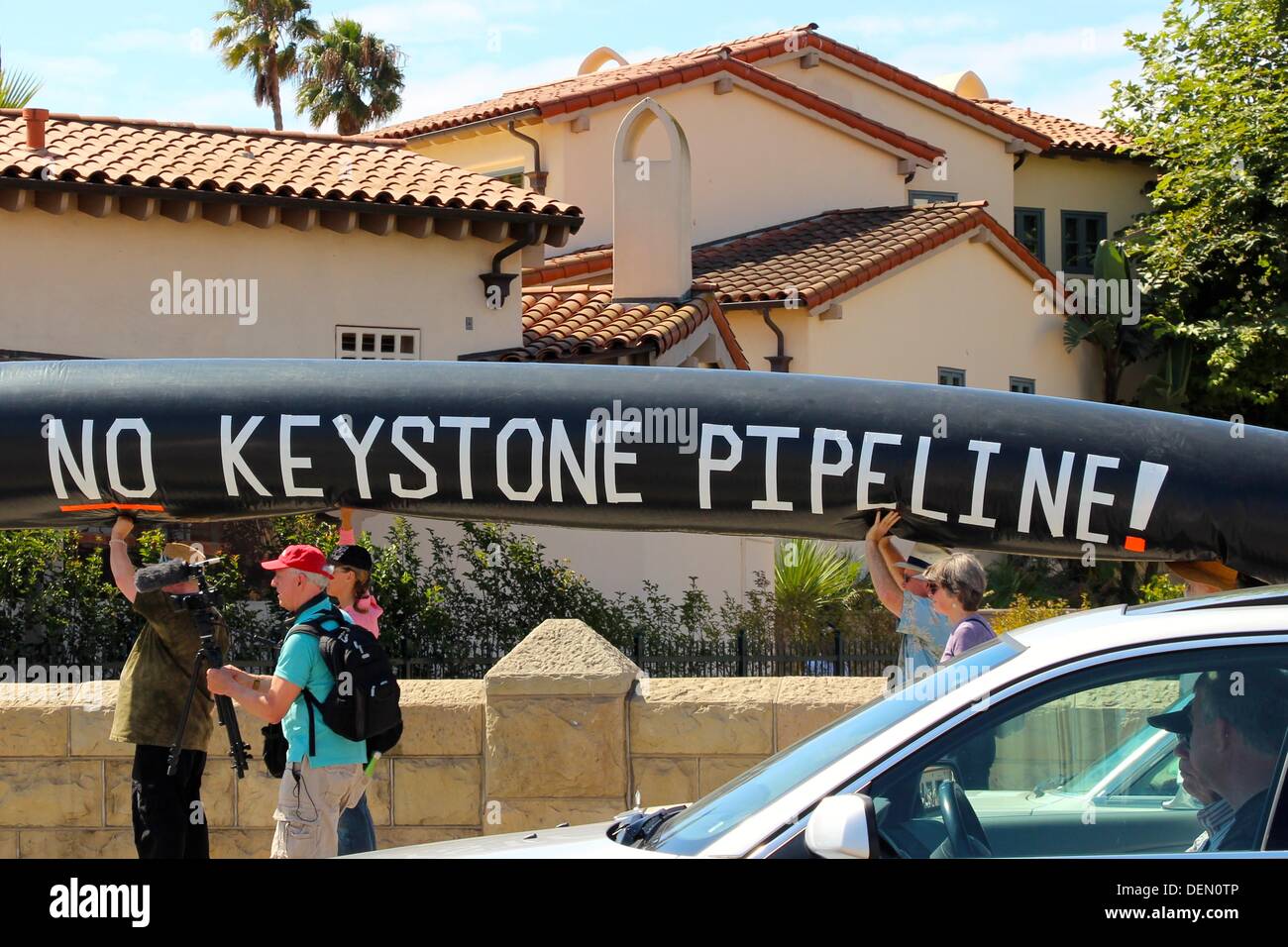 Keystone Pipeline Protest in Santa Barbara, Kalifornien, USA Stockfoto