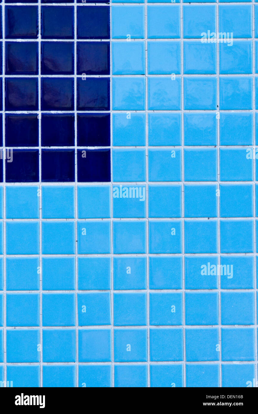 Blaue Keramik Hintergrund in Thermal Aquapark - Baile Felix Rumänien Stockfoto