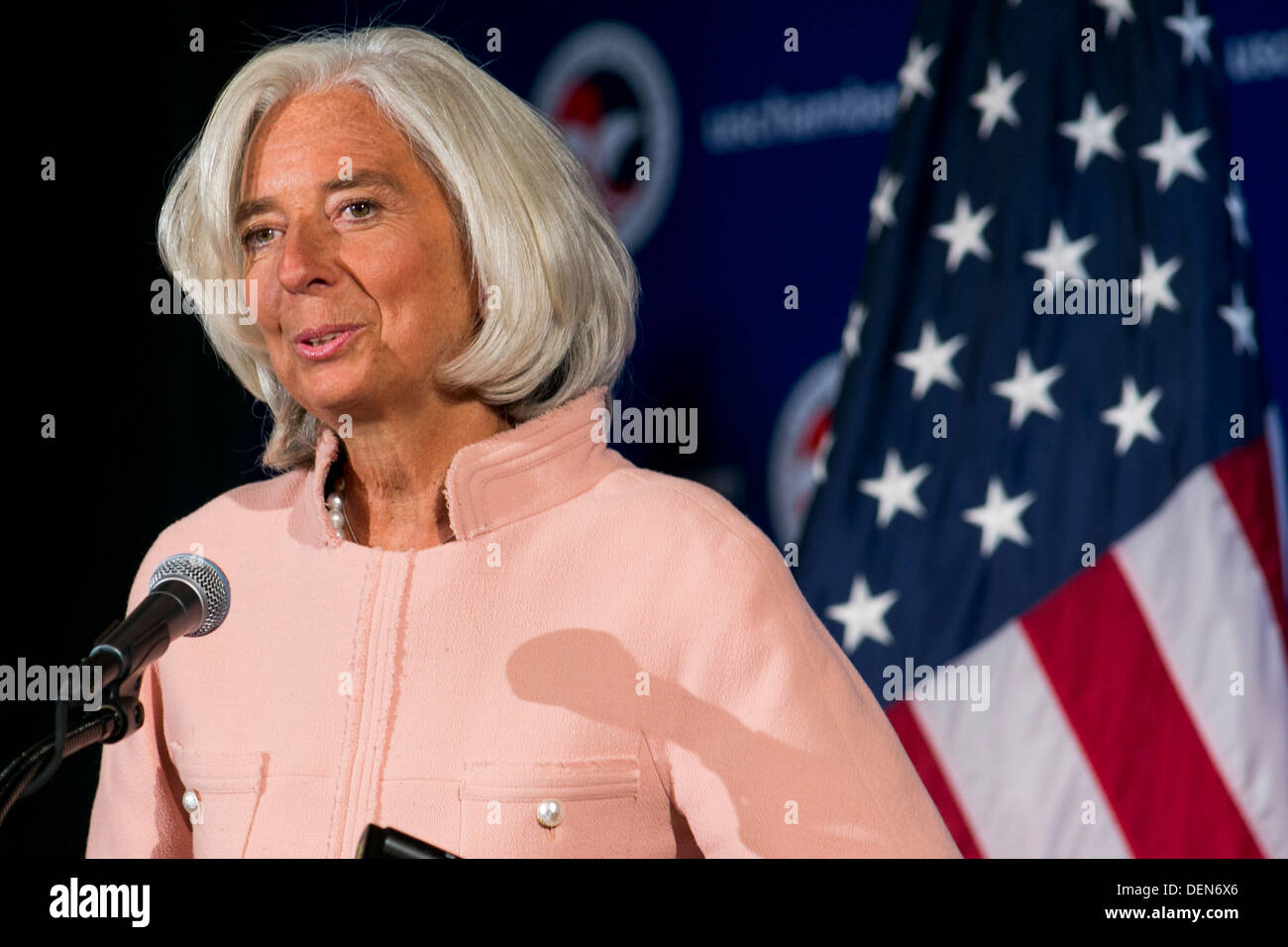 Christine Lagarde, geschäftsführender Direktor des Internationalen Währungsfonds (IWF). Stockfoto