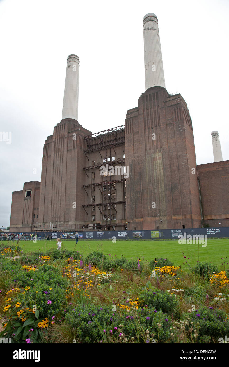 Battersea Power Station, London, England, zugänglich während des Wochenendes der offenen Tür 2013, zum letzten Mal, bevor er für die Öffentlichkeit Stockfoto
