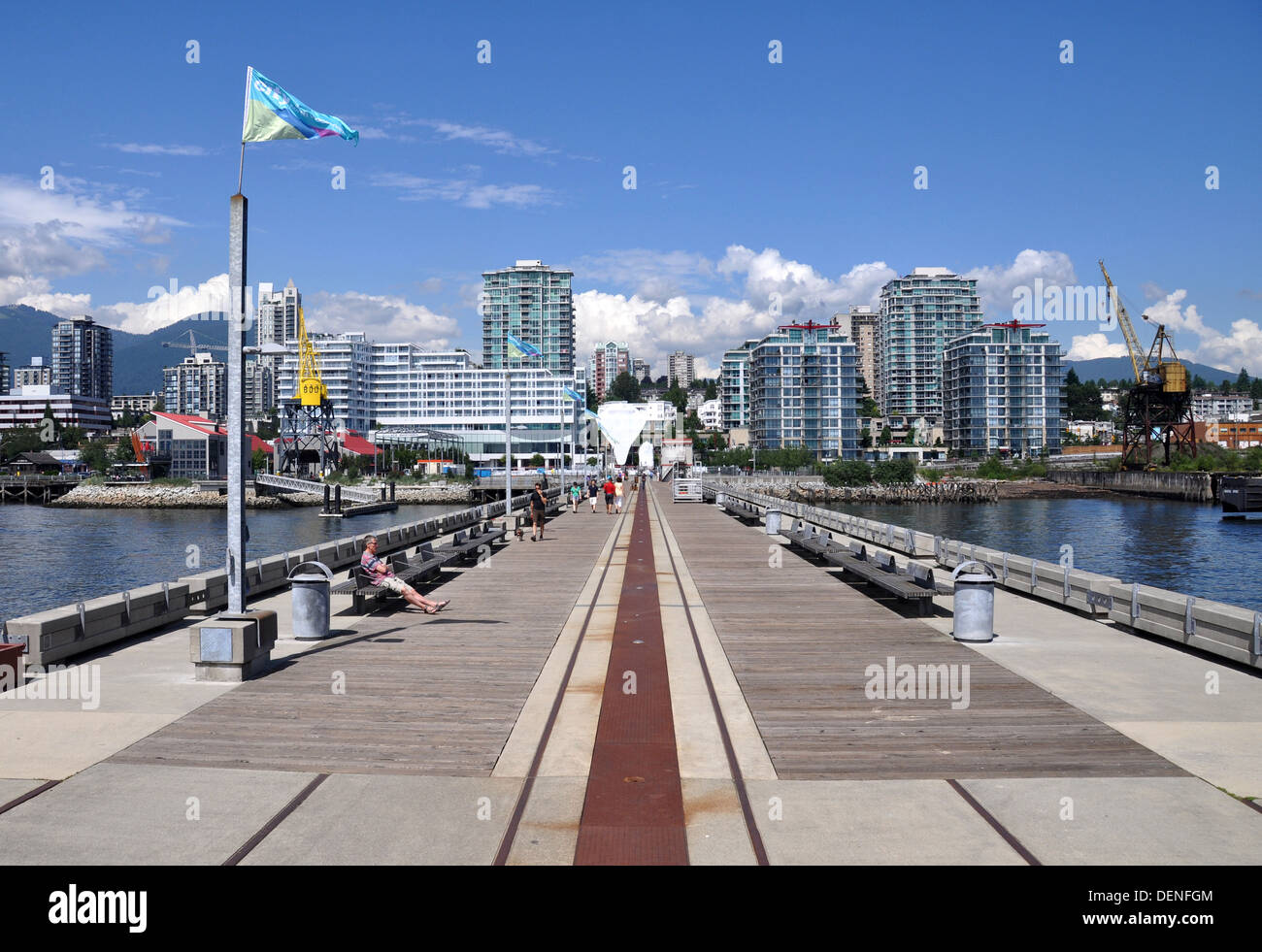 North Vancouver gesehen vom Pier, BC, Kanada Stockfoto