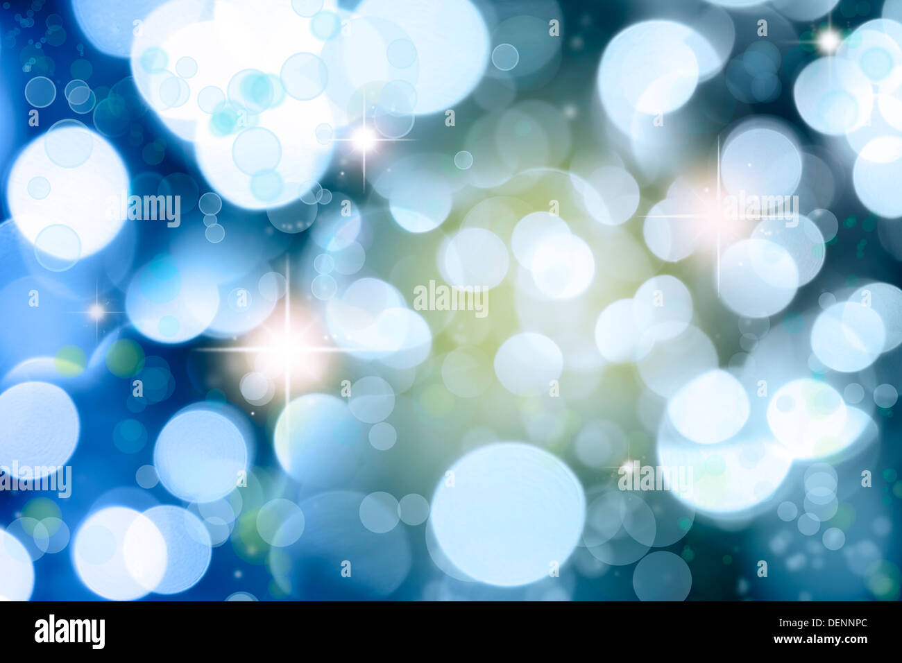 Helle Kreise aus Licht und Sterne abstrakt farbigen Hintergrund Stockfoto