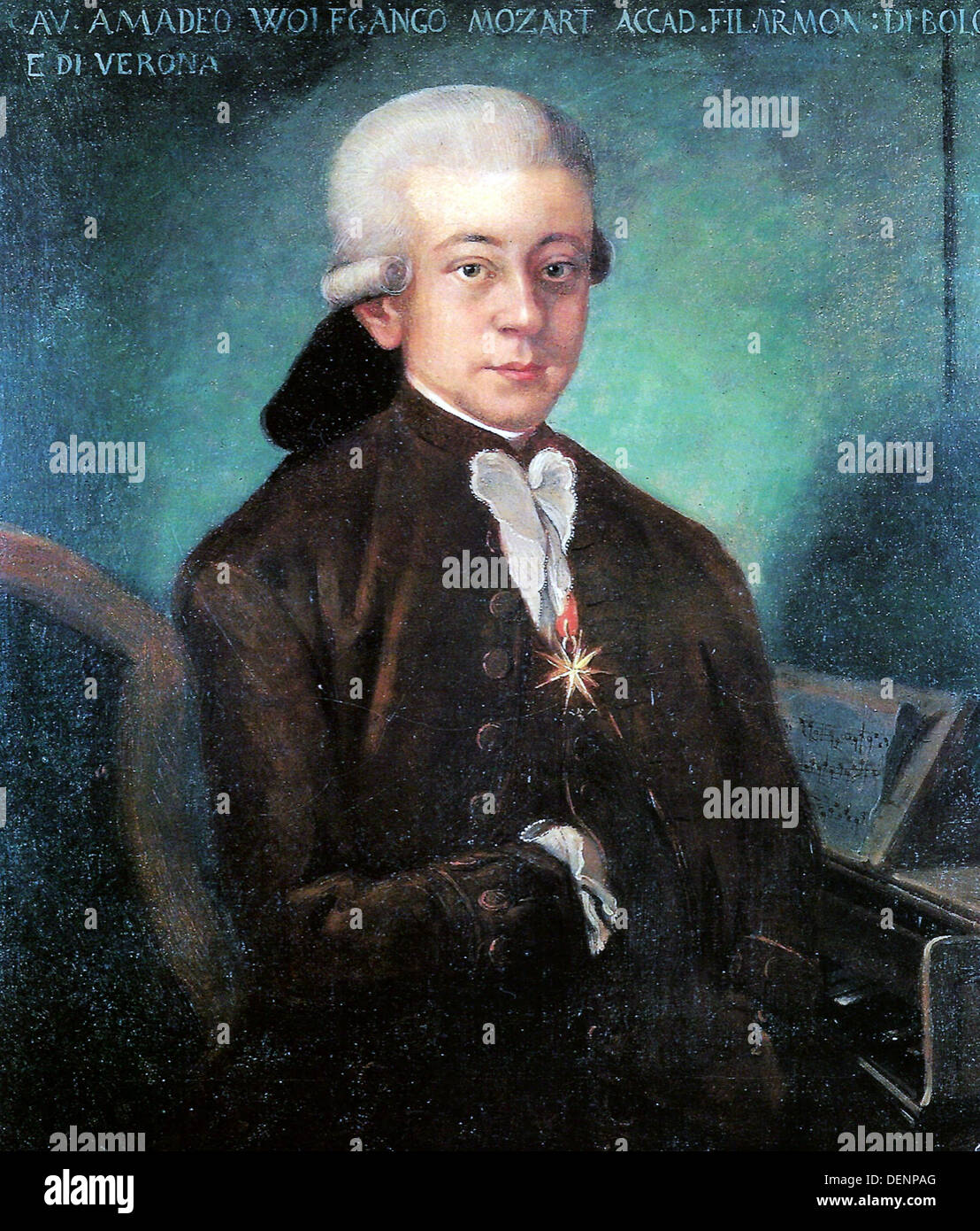 Wolfgang Amadeus Mozart, Komponist als junge Stockfoto