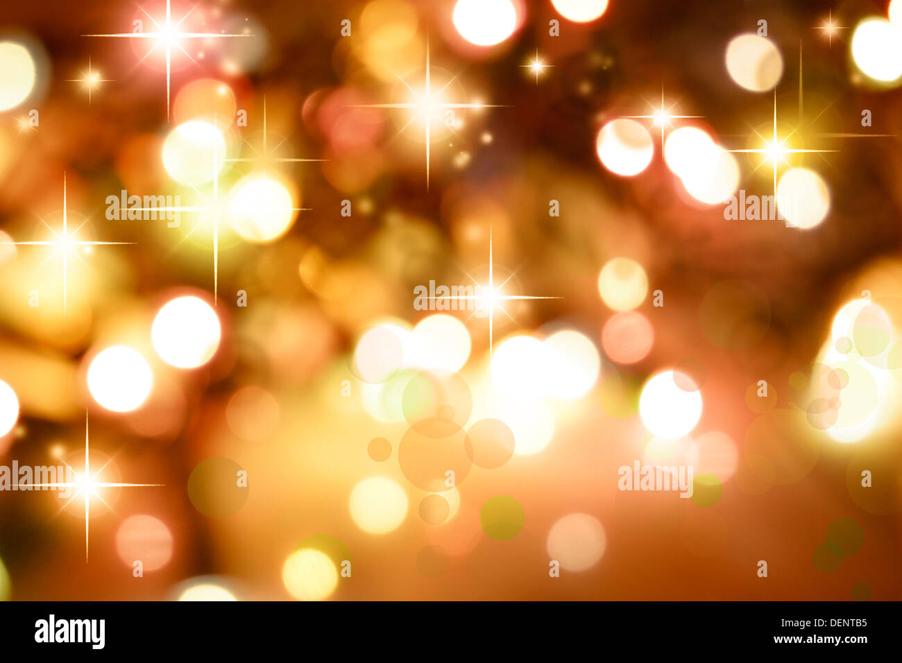 Helle Kreise von Licht und Sterne abstrakten Hintergrund Stockfoto