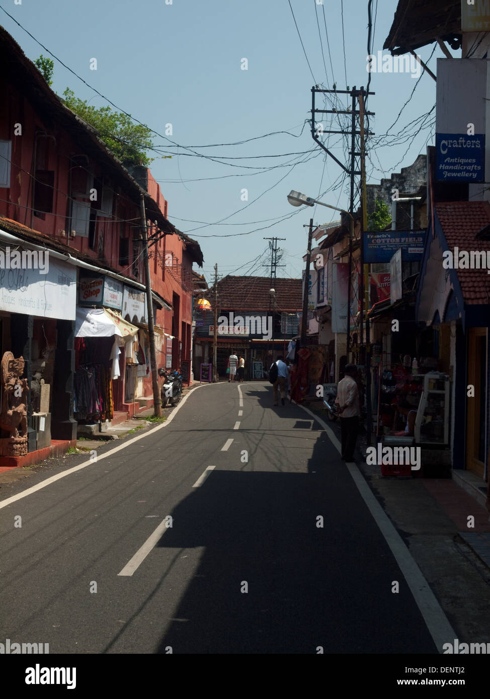 Jew Town Straßen Fort Cochin Kerala Indien Stockfoto