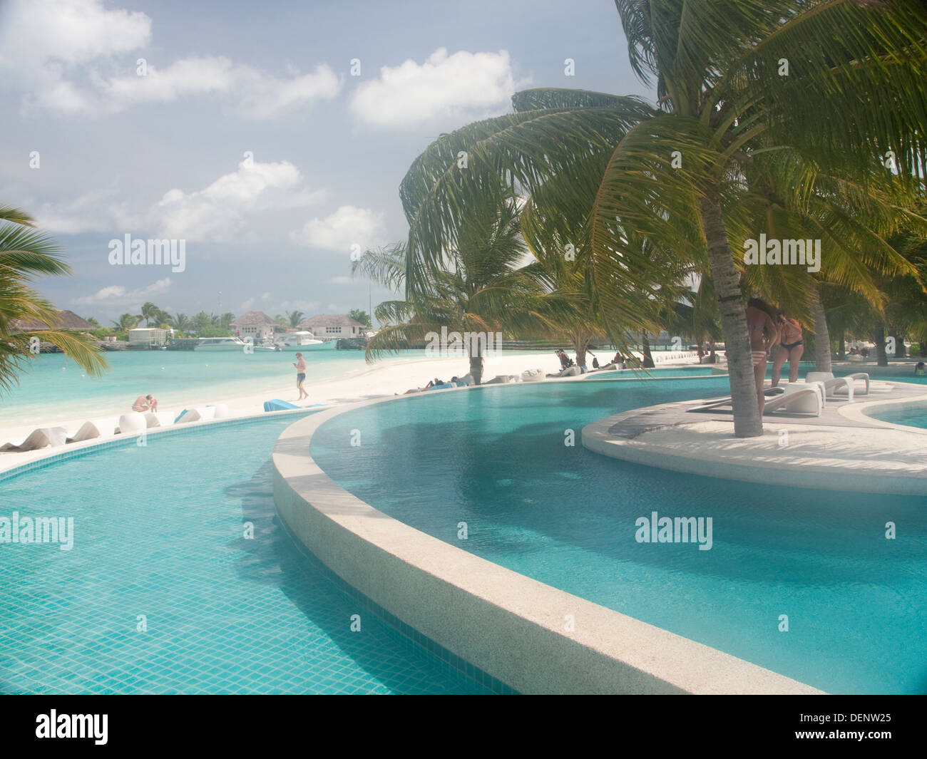 Luxus Strand Urlaub Flitterwochen Malediven Stockfoto