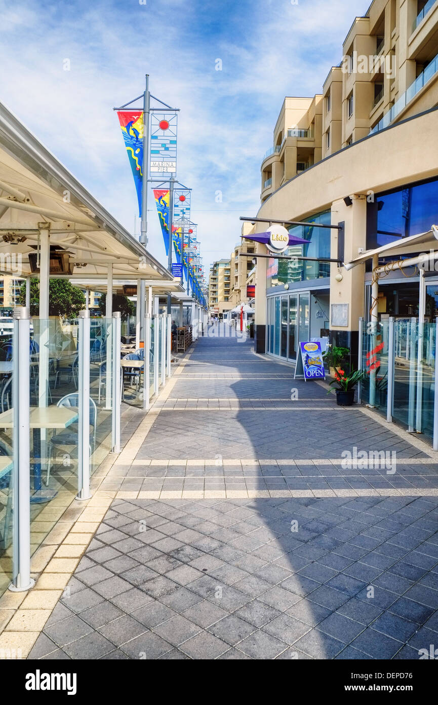 Glenelg, South Australia populärsten Strand-Entertainment-Bereich. Stockfoto