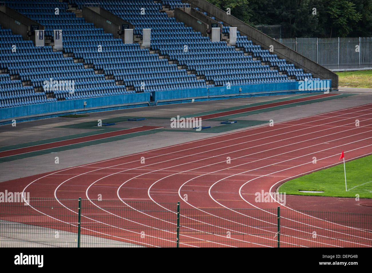Crystal Palace-Leichtathletik-Stadion, befindet sich in Crystal Palace Park, London, England. Stockfoto
