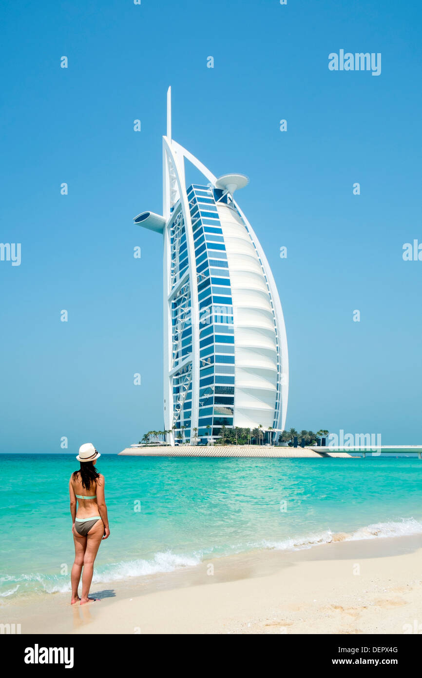 Luxus-Hotel Burj Al Arab in Dubai Vereinigte Arabische Emirate Stockfoto