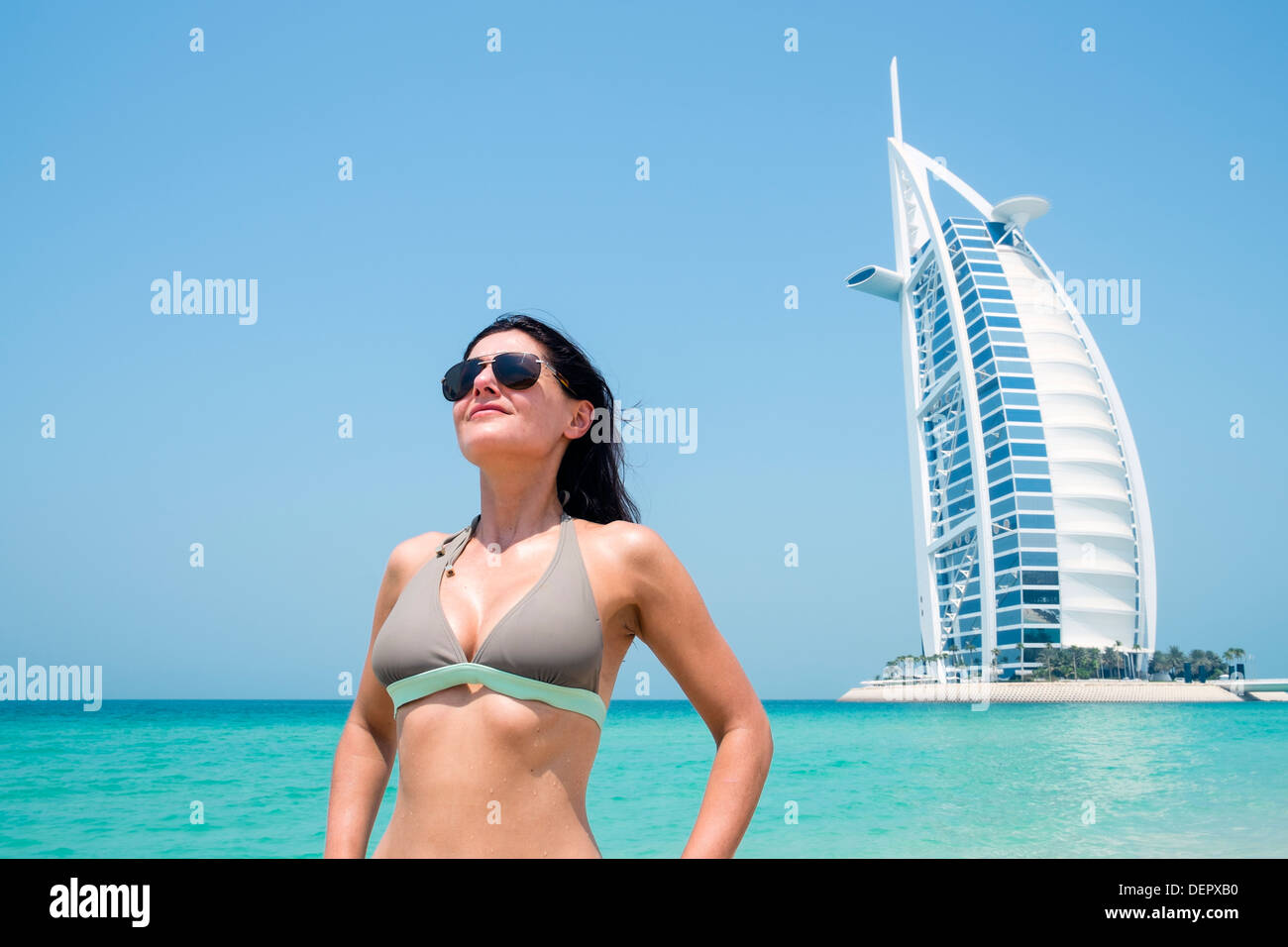Luxus-Hotel Burj Al Arab in Dubai Vereinigte Arabische Emirate Stockfoto