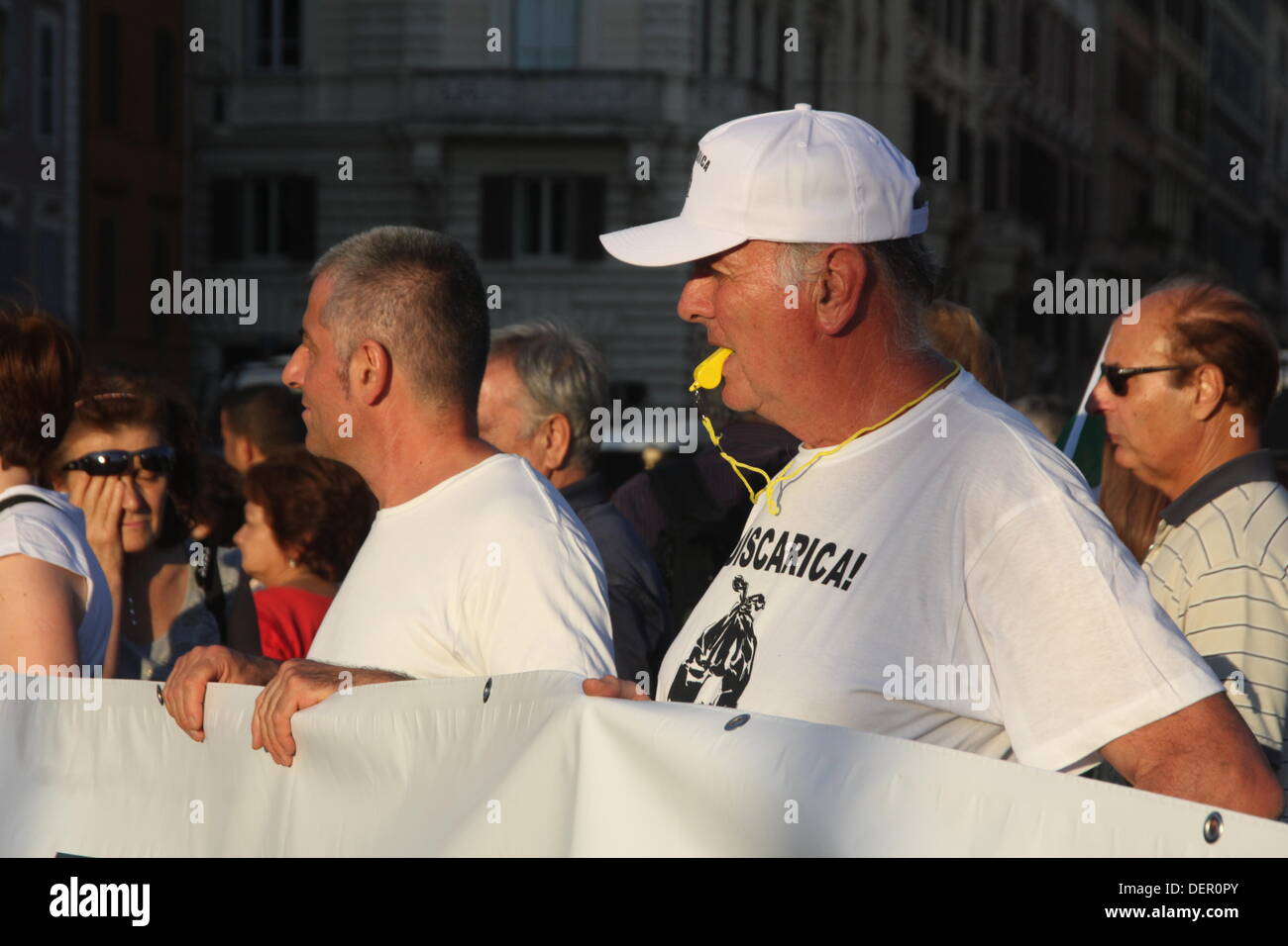Rom, Italien. 21. September 2013. Protest gegen die Deponie bei Divino Amore Falcognana Bereich, Rom, Italien: Gari Wyn Williams / Alamy Live News Stockfoto
