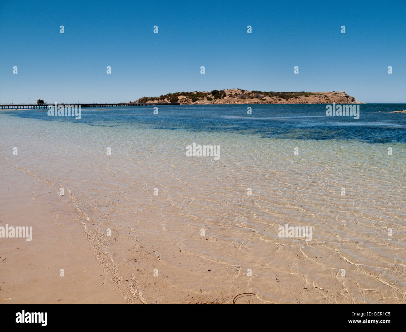Strand von Granite Island in der Nähe von Victor Harbor in der Nähe von Adelaide in Australien Stockfoto