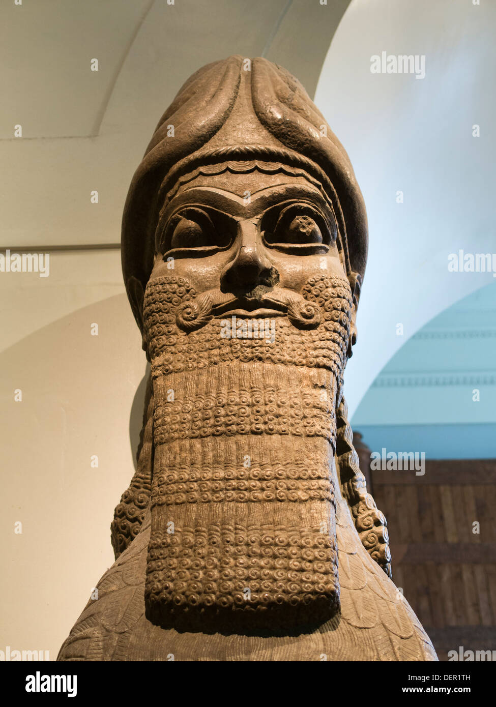 Das British Museum, London - Human-headed assyrischen geflügelten Löwen Stockfoto