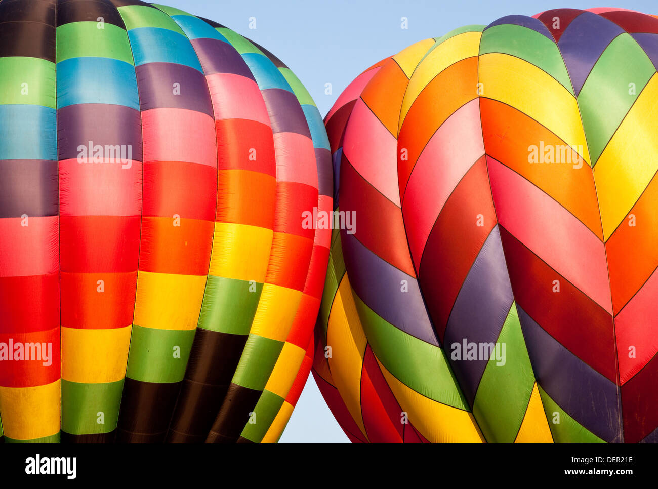 Bunter Heißluftballon Stockfoto