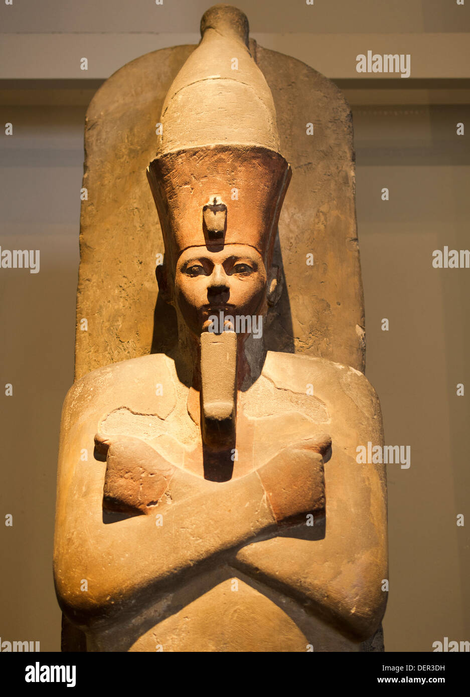 Das British Museum, London - Statue von Amenophis i. aus Theben Stockfoto