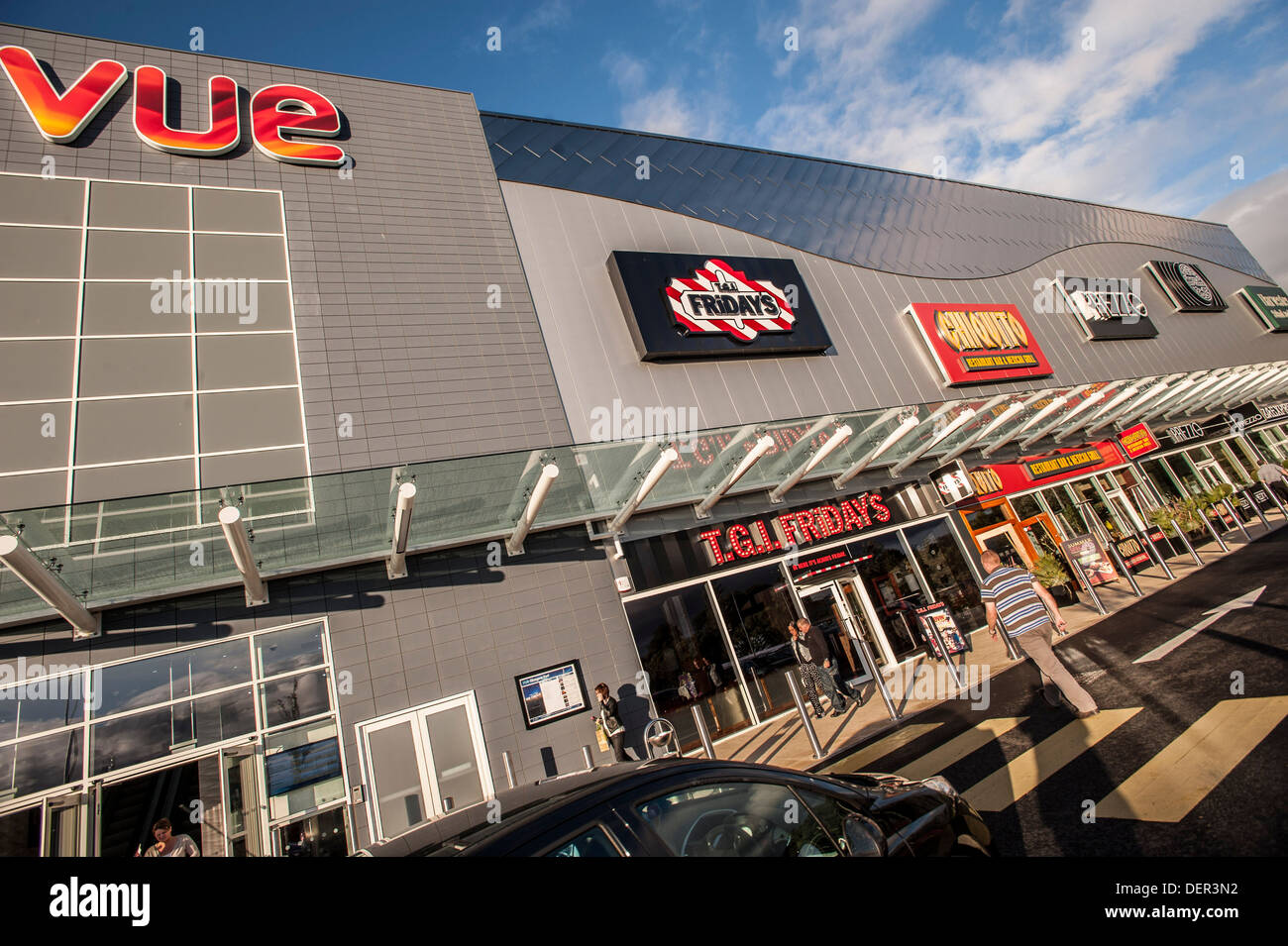 VUE Kino Glasgow Fort Fachmarktzentrum Glasgow im Besitz von British Land PLC. Das Fort Retail Park, Provan Spaziergang Glasgow G34 9DL Stockfoto