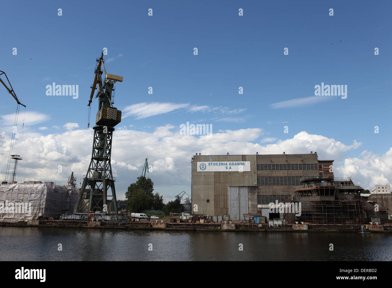 Danziger Werft war eine Wiege der Solidarnosc-Bewegung: erste nicht-kommunistische Gewerkschaft im Ostblock. Stockfoto