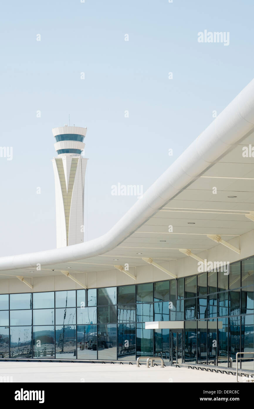 Neue Passagier-Terminal Gebäude in der Al Maktoum International Airport bei Dubai World Central District, Dubai Vereinigte Arabische Emirate Stockfoto