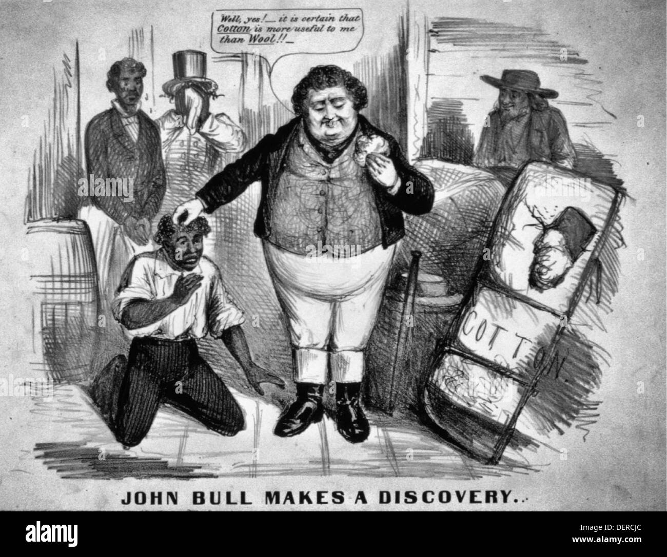 John Bull macht eine Entdeckung, die politischen Karton ca. 1863 Stockfoto