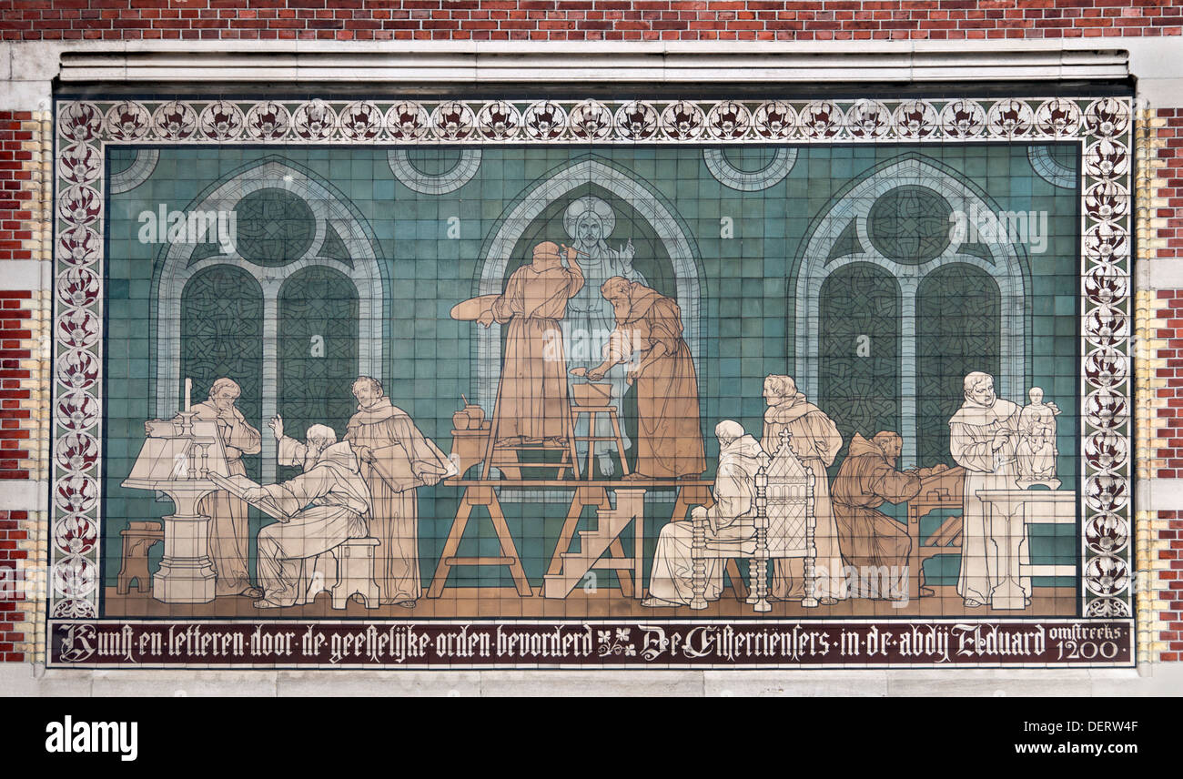 Rijksmuseum Amsterdam Niederlande Niederländisch Museum (1876-1885 Architekten Petrus Josephus Hubertus Cuypers 1827-1921) Stockfoto