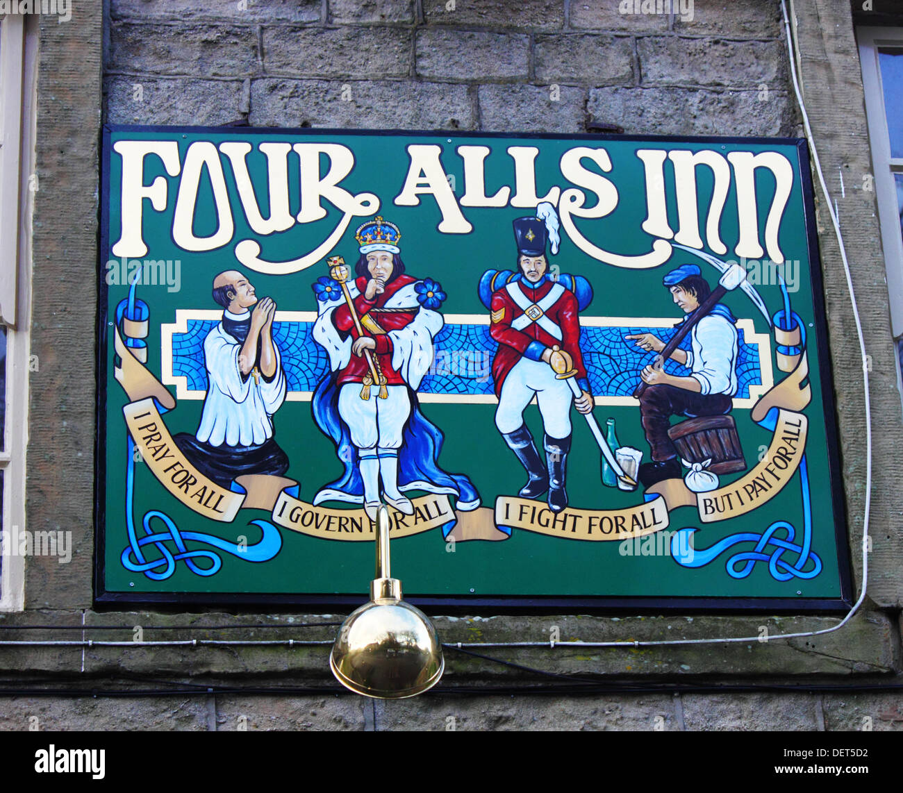 Vier Alls Inn Zeichen, Higham, Lancashire. Stockfoto
