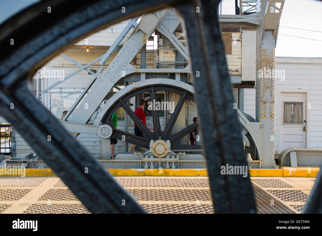 Klappbrücke Mystic Connecticut USA Stockfoto