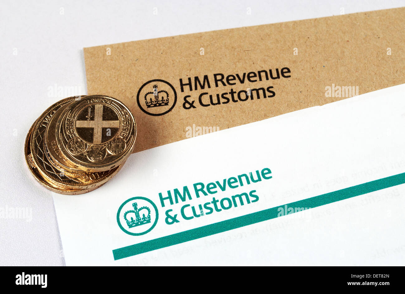 HMRC Einkommensteuererklärung Formular Stockfoto