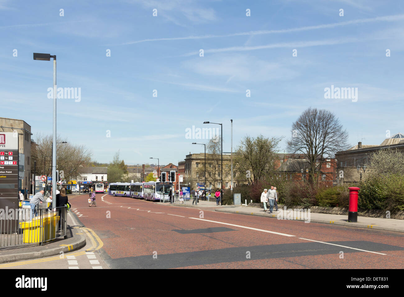 Black Horse Street, Bolton angrenzend zum main-Bus station (soll geschlossen werden, wenn ein neuer Bus/Schiene-Austausch abgeschlossen ist). Stockfoto